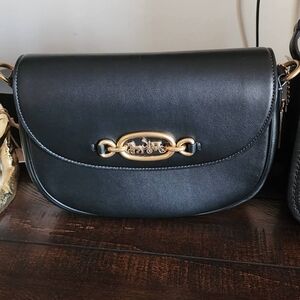 Black Leather Shoulder Bag